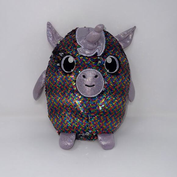 Shimmeez Rainbow Sequin Unicorn Plush - Picture 1 of 5